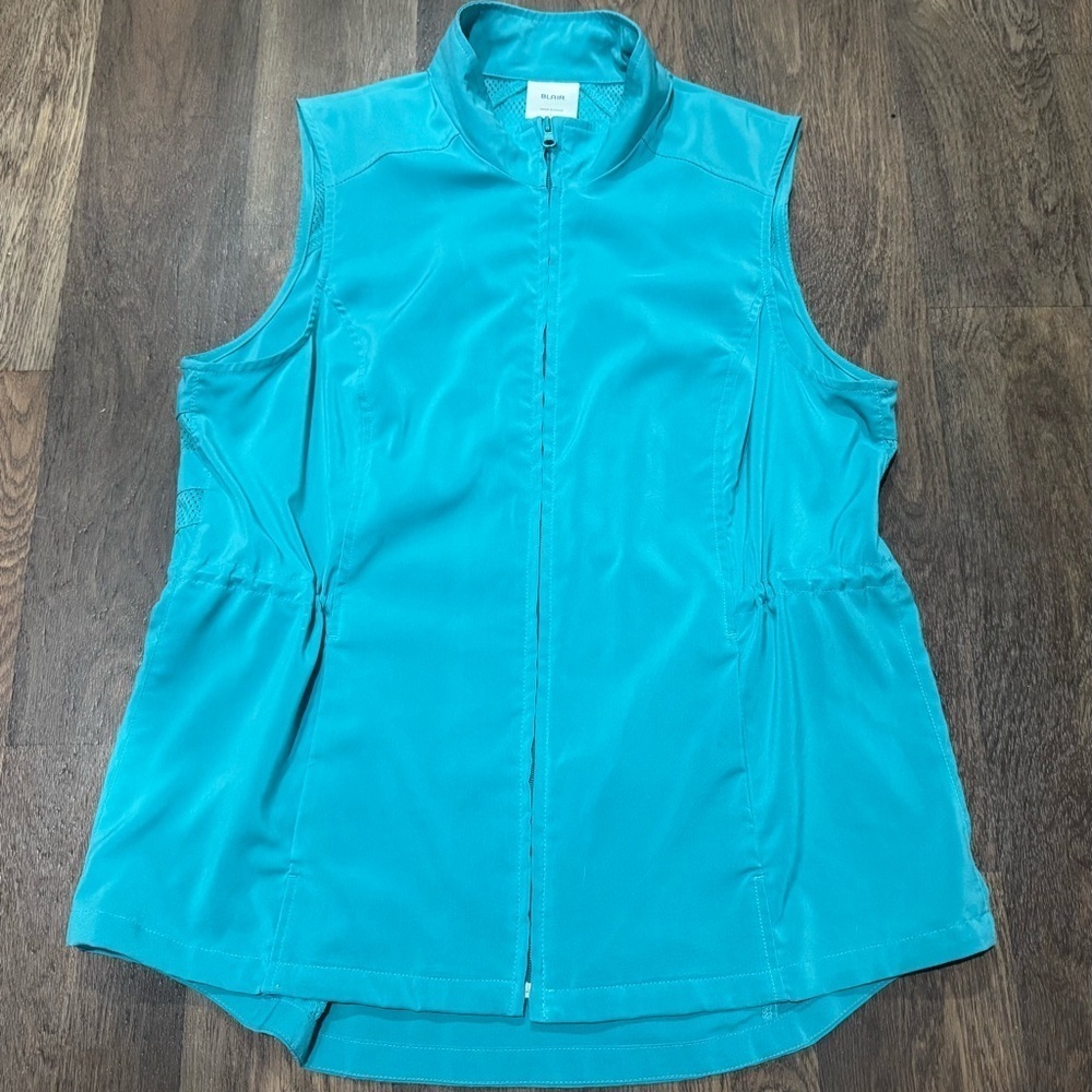 Blair Womens Seafoam Green Track Vest and Capris Set Size Large - Picture 3 of 11